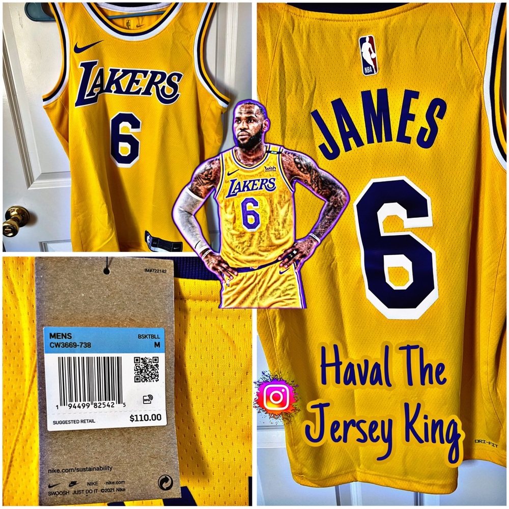 LeBron James Los Angeles Lakers Nike 2021/22 #6 Swingman Jersey - Gold - Icon